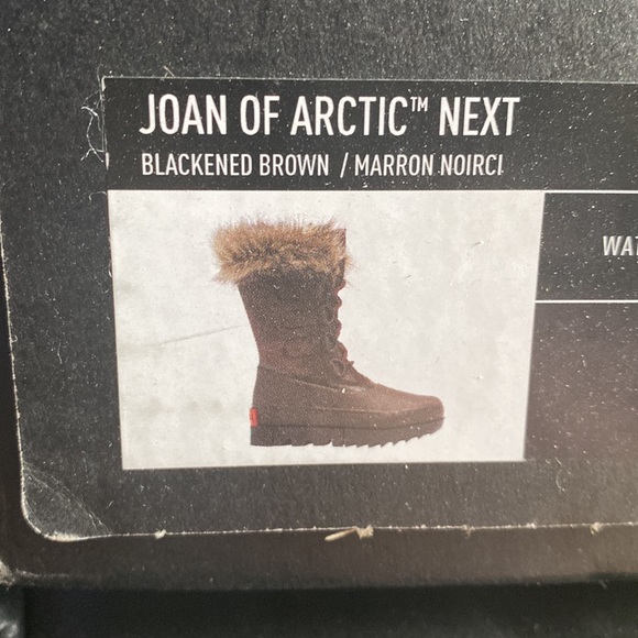 NWT SOREL Joan Of Arctic Next Faux Fur Waterproof Snow Boot In Blackened Brown - Picture 9 of 10